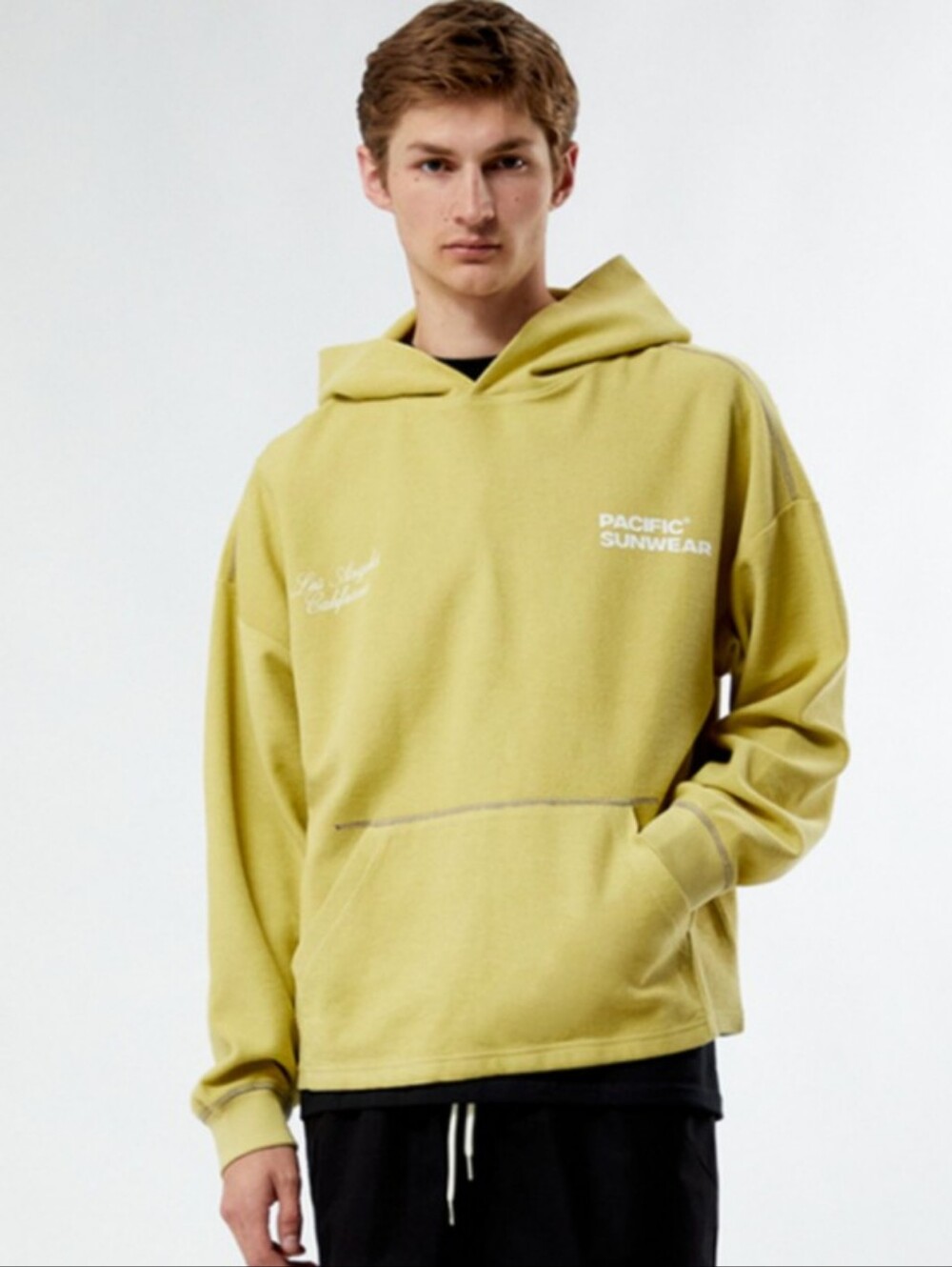 Pacific Sunwear Hooded Sweatshirt Alley Hoodie Lime Olive